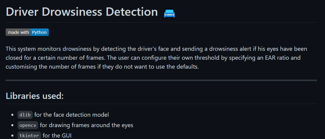 Driver Drowsiness Detection